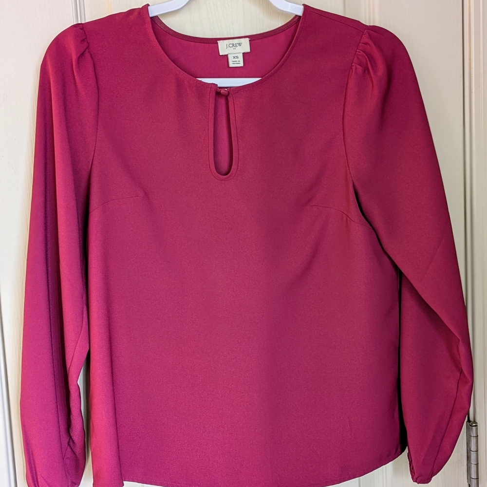 J. Crew XS Women's Pink Long Sleeve Blouse
